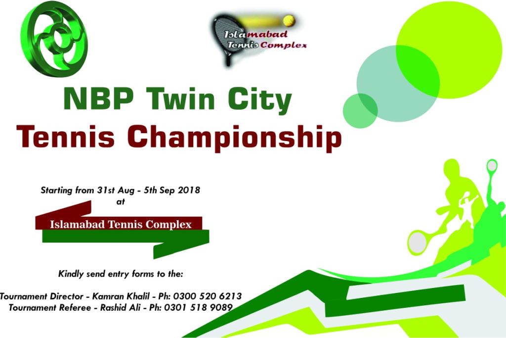 NBP Twins City Tennis Championship to begin from 31st August Khilari